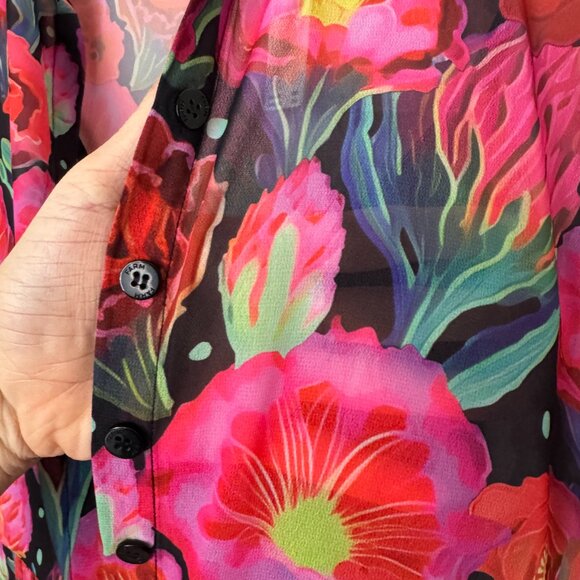 NWT Farm Rio x Anthropologie Pleated Drop-Waist Maxi Dress - Picture 12 of 12